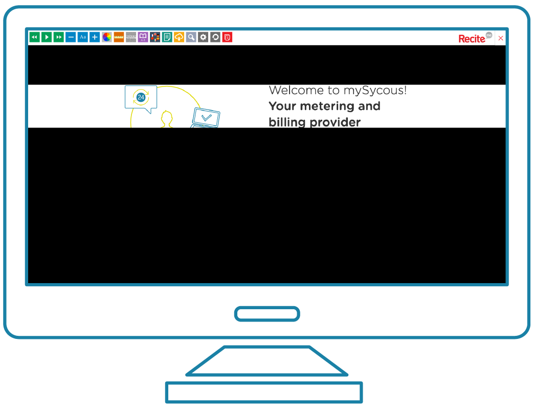 mysycous website with ReciteMe reading support